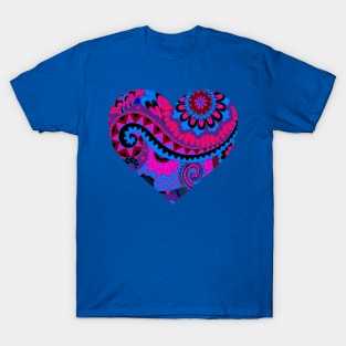 Funky Floral Heart T-Shirt